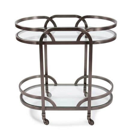 HOWARD ELLIOTT Black Nickel stainless steel Bar Cart 58038